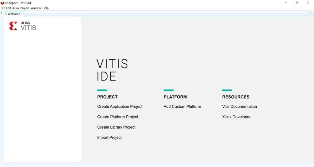 صفحه خوشامد گویی vitis و انتخاب نوع پروژه